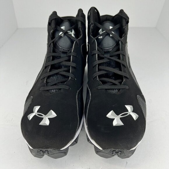 Under Armour Mens 1247242-001 Black Synthetic Lace Up Size 12 Football Cleats - Picture 3 of 9